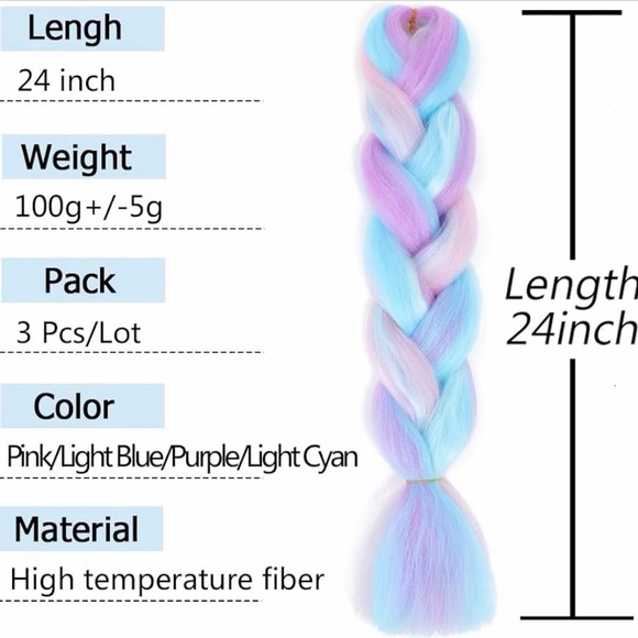 Dolls Kill Multicolor Braiding Hair Extensions - Picture 5 of 5
